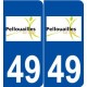 49 Pellouailles-les-Vignes logo autocollant plaque stickers ville