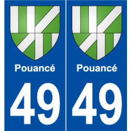49 Pouancé blason autocollant plaque stickers ville