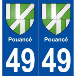 49 Pouancé blason autocollant plaque stickers ville