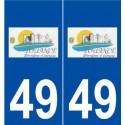 49 Pouancé logo autocollant plaque stickers ville