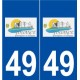 49 Pouancé logo autocollant plaque stickers ville