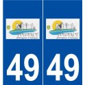 49 Pouancé logo autocollant plaque stickers ville