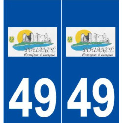 49 Pouancé logo autocollant plaque stickers ville