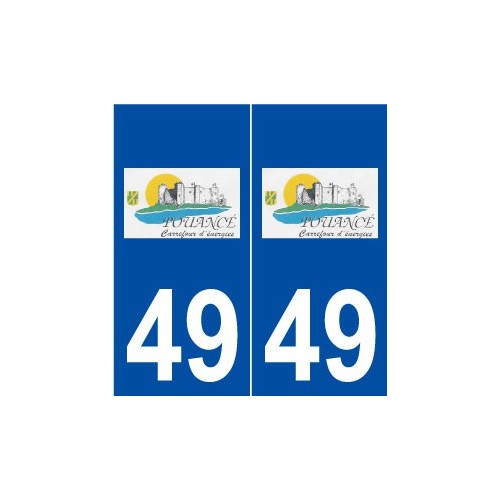 49 Pouancé logo autocollant plaque stickers ville