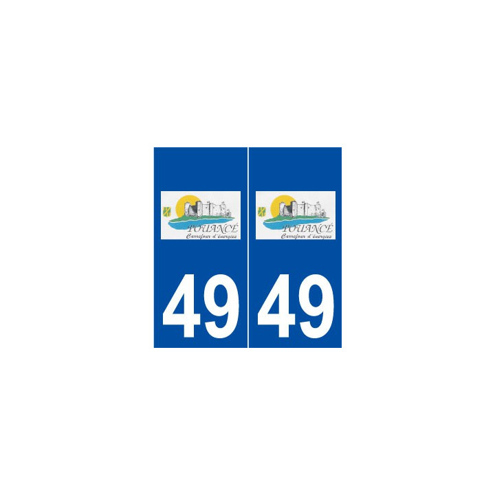49 Pouancé logo autocollant plaque stickers ville