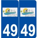 49 Pouancé logo autocollant plaque stickers ville