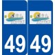 49 Pouancé logo autocollant plaque stickers ville