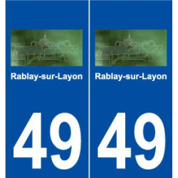 49 Rablay-sur-Layon logo autocollant plaque stickers ville
