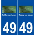 49 Rablay-sur-Layon logo autocollant plaque stickers ville