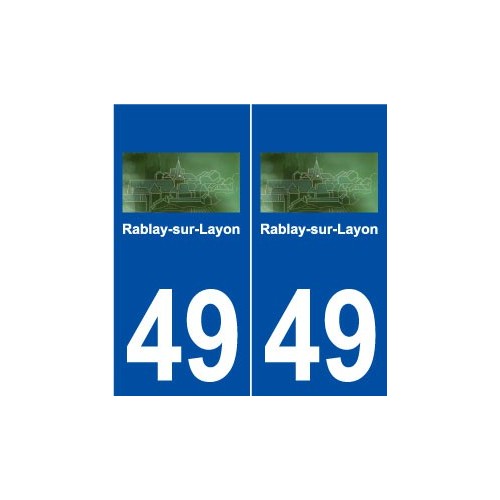 49 Rablay-sur-Layon logo autocollant plaque stickers ville