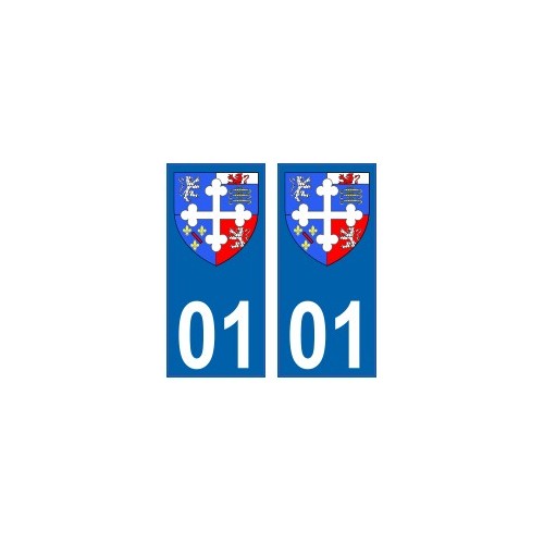 01 Ain autocollant plaque blason armoiries stickers