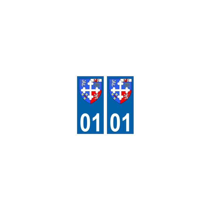 01 Ain autocollant plaque blason armoiries stickers