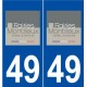 49 Rairies logo autocollant plaque stickers ville