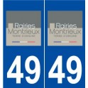 49 Rairies logo autocollant plaque stickers ville