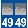 49 Rairies logo autocollant plaque stickers ville