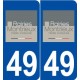 49 Rairies logo autocollant plaque stickers ville