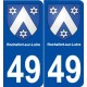 49 Rochefort-sur-Loire blason autocollant plaque stickers ville