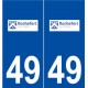 49 Rochefort-sur-Loire logo autocollant plaque stickers ville