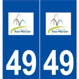 49 Rou-Marson logo autocollant plaque stickers ville