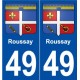 49 Roussay blason autocollant plaque stickers ville