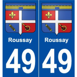 49 Roussay blason autocollant plaque stickers ville