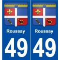 49 Roussay blason autocollant plaque stickers ville