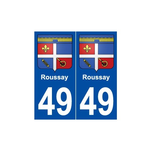 49 Roussay blason autocollant plaque stickers ville