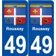 49 Roussay blason autocollant plaque stickers ville