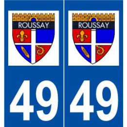 49 Roussay logo autocollant plaque stickers ville