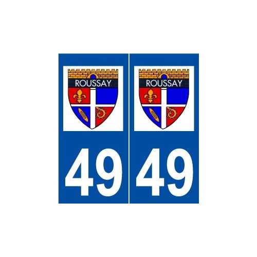 49 Roussay logo autocollant plaque stickers ville