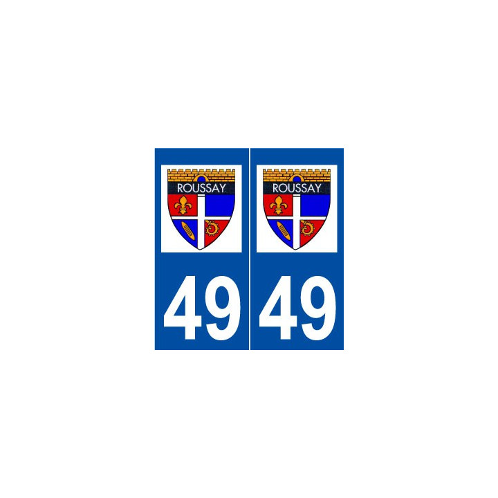 49 Roussay logo autocollant plaque stickers ville