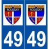 49 Roussay logo autocollant plaque stickers ville