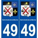 49 Saint-André-de-la-Marche blason autocollant plaque stickers ville
