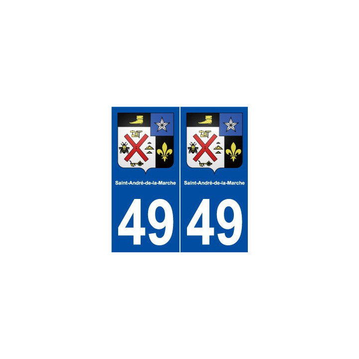 49 Saint-André-de-la-Marche blason autocollant plaque stickers ville