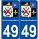 49 Saint-André-de-la-Marche blason autocollant plaque stickers ville