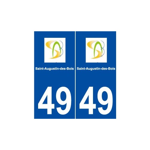 49 Saint-Augustin-des-Bois logo autocollant plaque stickers ville