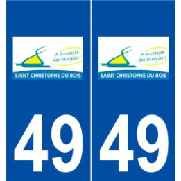 49 Saint-Christophe-du-Bois logo autocollant plaque stickers ville