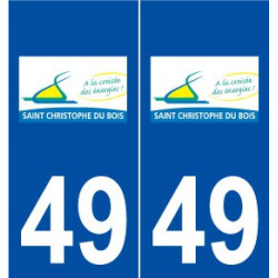 49 Saint-Christophe-du-Bois logo autocollant plaque stickers ville