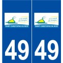 49 Saint-Christophe-du-Bois logo autocollant plaque stickers ville