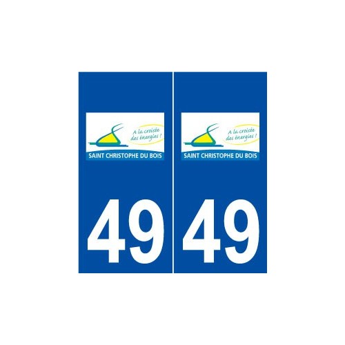 49 Saint-Christophe-du-Bois logo autocollant plaque stickers ville