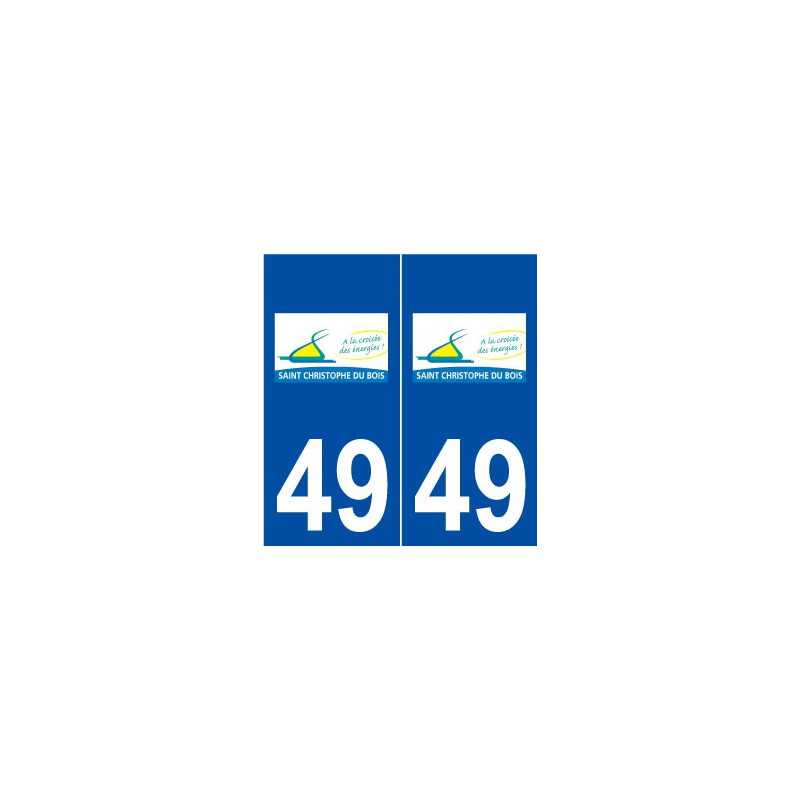 49 Saint-Christophe-du-Bois logo autocollant plaque stickers ville