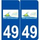 49 Saint-Christophe-du-Bois logo autocollant plaque stickers ville