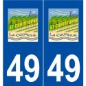 49 Saint-Christophe-la-Couperie logo autocollant plaque stickers ville