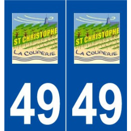 49 Saint-Christophe-la-Couperie logo autocollant plaque stickers ville