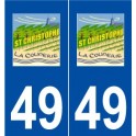 49 Saint-Christophe-la-Couperie logo autocollant plaque stickers ville