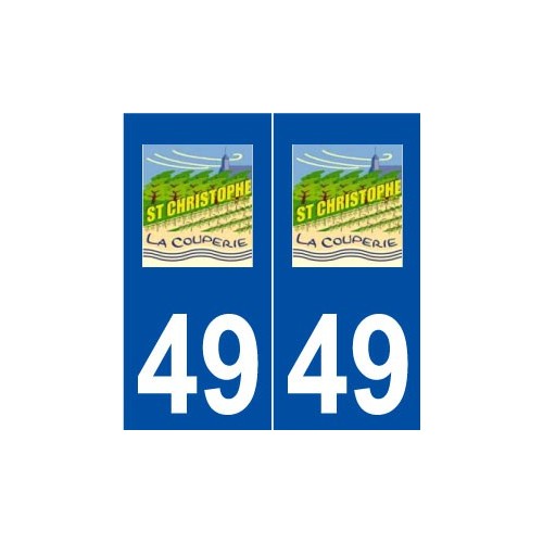 49 Saint-Christophe-la-Couperie logo autocollant plaque stickers ville