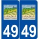49 Saint-Christophe-la-Couperie logo autocollant plaque stickers ville