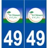 49 Saint-Clément-de-la-Place logo autocollant plaque stickers ville