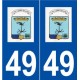 49 Saint-Clément-des-Levées logo autocollant plaque stickers ville