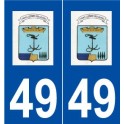 49 Saint-Clément-des-Levées logo autocollant plaque stickers ville